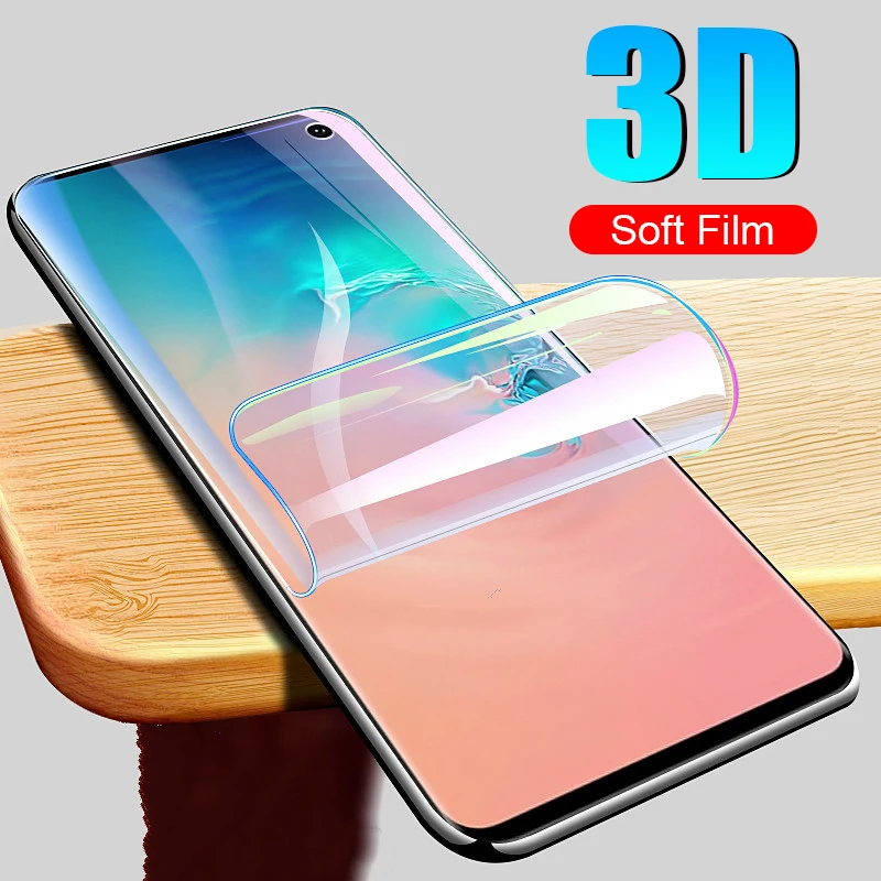 

Silicone TPU Film Hydrogel Sticker For Samsung Galaxy S10 S9 S8 PLUS S10E Note 9 8 A8 PLUS A7 2018 Full Cover Screen Protector