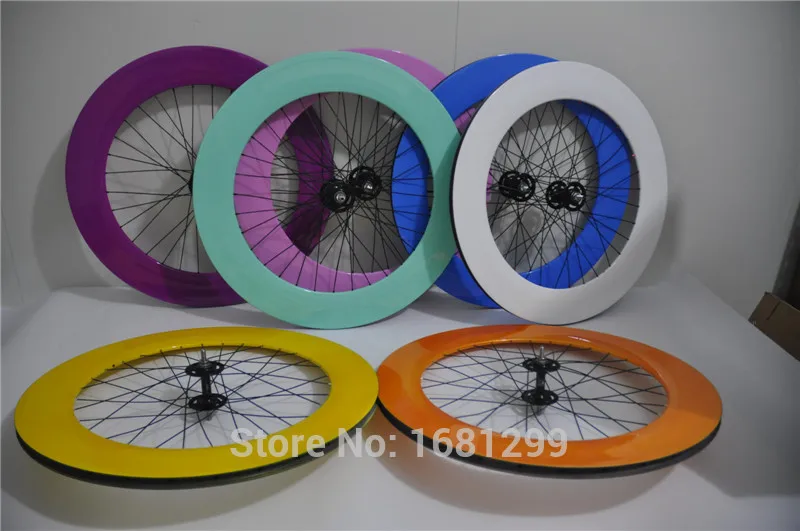 

1pair New colors 700C 88mm clincher rims Track Racing fixed gear bike full carbon bicycle wheelsets 20.5 23 25mm width Free ship