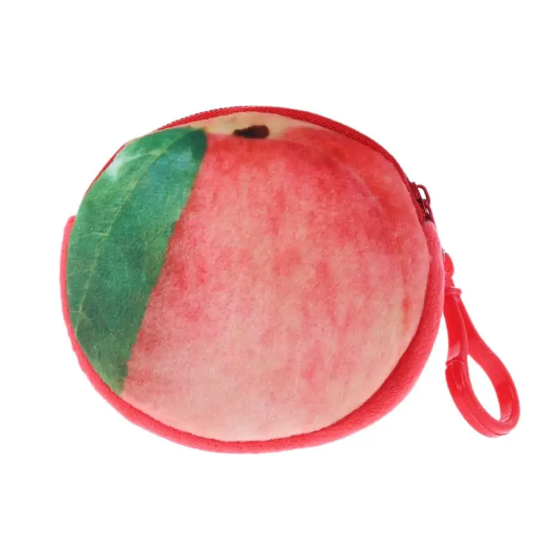 

3D Cute Wallet Bag Fruit Zipper Mini Coin Change Purse Plush Organizer