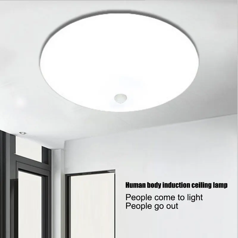 

Luxury LED Ceiling Light Lamp Motion Sensor Ceiling Lamp Down Lighting 85-265V PIR Infrared Lights Home Surface Mount Panel 12W