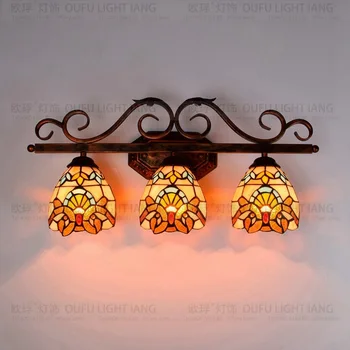 

Tiffany Baroque vintage Stained Glass Iron Mermaid wall lamp indoor lighting bedside lamps wall lights for home AC 110V/220V E27