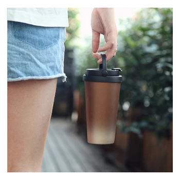 

1 pcs Portable handle coffee cup inside and outside 304 stainless steel vacuum cup office gift cup