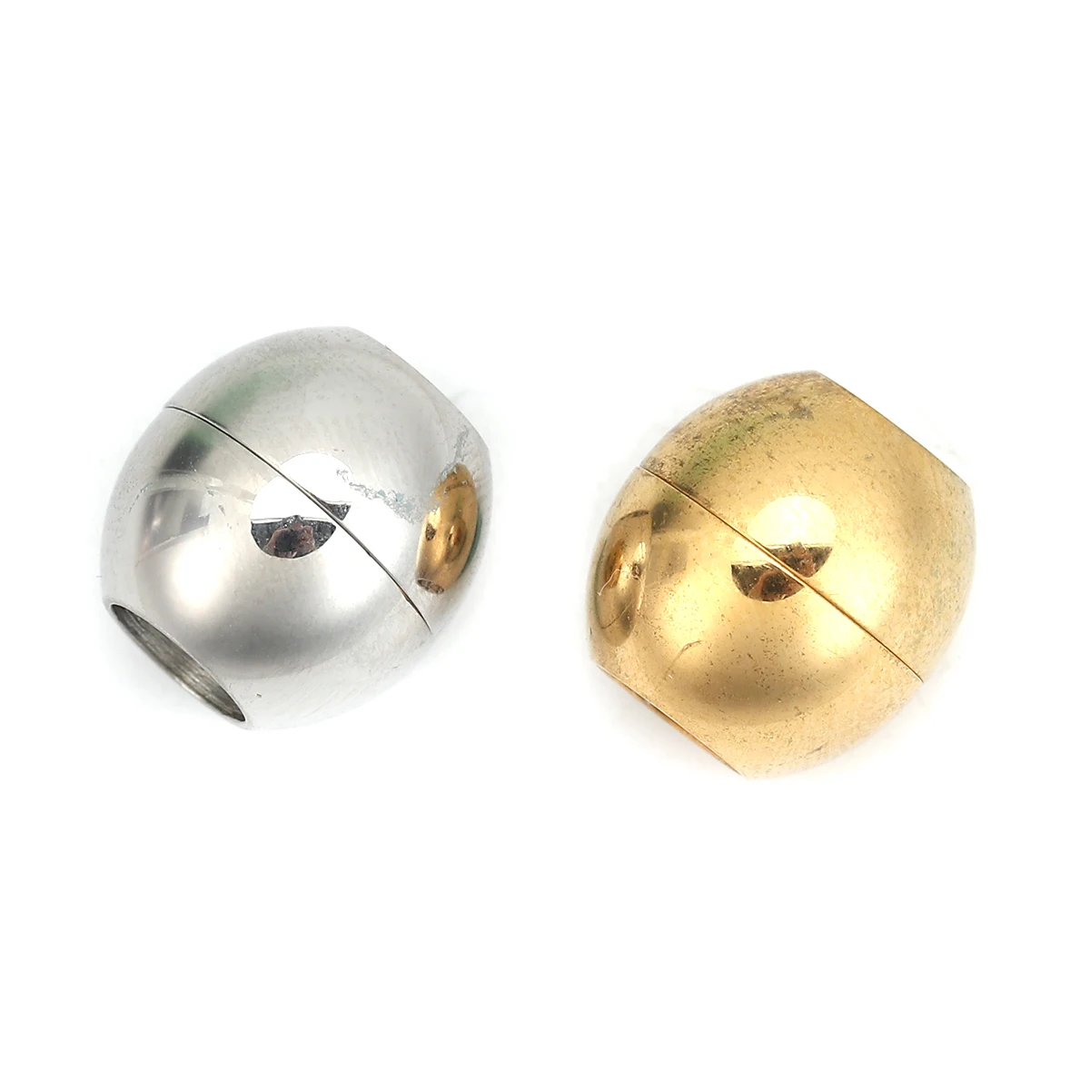 DoreenBeads 304 Stainless Steel Magnetic Clasps Oval Gold/Silver Color DIY Jewelry Findings 13mm( 4/8&quot) x 1 Piece | Украшения и