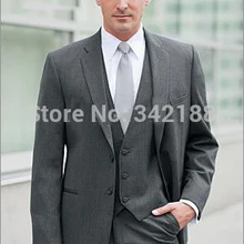 Лучшие продажи, две пуговицы, темно-серые смокинги друзей жениха, мужские свадебные костюмы, костюм для шафера, одежда для выпускного вечера/wester suitswedding m