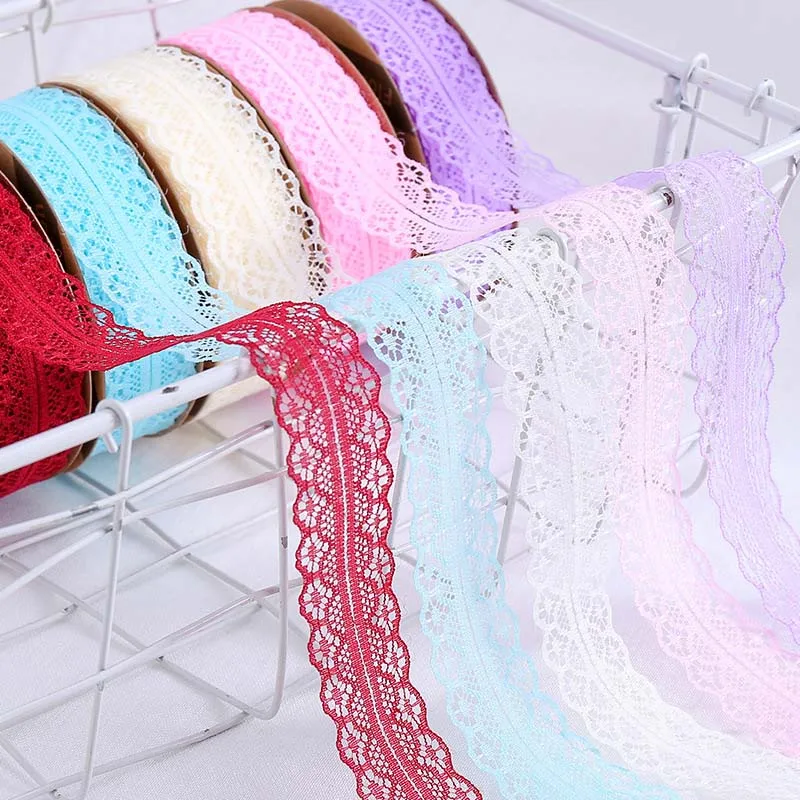 

20 Meters Lace Ribbon 3/4.5cmWide DIY Decoration Accessories Holiday Decorations Wedding Decor Happy Birthday Bouquet Ribbon