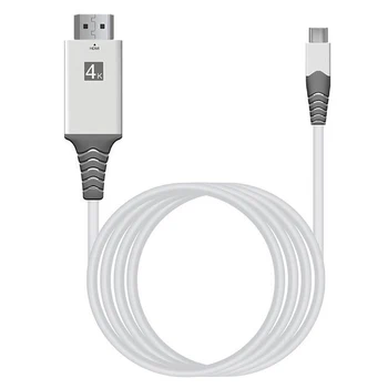 

10pcs/lot 2M 4K 30HZ 60HZ USB 3.1 USB C Type C to HDMI Converter Cable Male to Male for Samsung S8 Huawei Mate 10 Apple Macbook