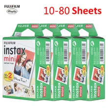 10-80 шт. Подлинная пленка fujifilm Instax Mini белая фотобумага фотоальбом мгновенная печать для Fujifilm Instax Mini 7 s/8/25/90/9
