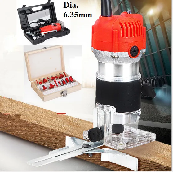 800w Electric Laminate Edge Trimmer Collet Mini Router Wood Carving