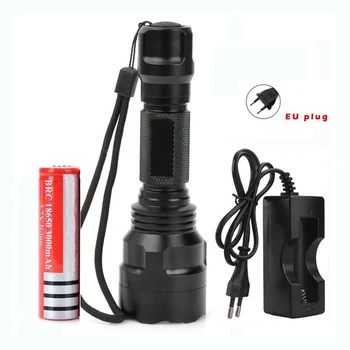 

18650 Flashlight Flashlight Lighting Outdoor Lighting Tactical Switch Luz T6 Transmitter Bulb LED Glare Flashing Camping Flashli