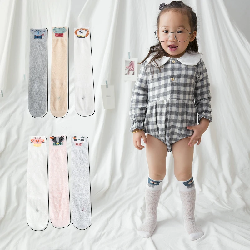 Г. Весенне-летние детские носки для новорожденных хлопковые сетчатые Дышащие Высокие детские носки выше колена для маленьких девочек