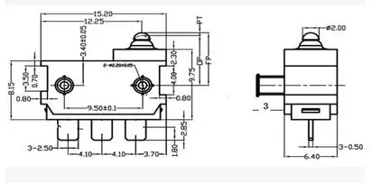 DJ1G AG29 водонепроницаемый микро переключатель вертикальный Маленький предельный