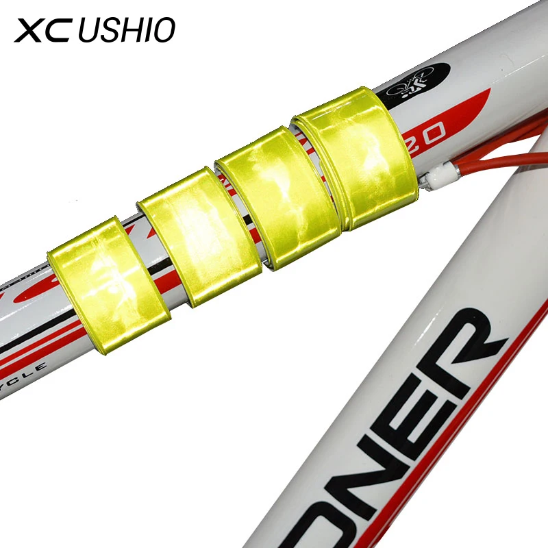 2Pcs/set Running Fishing Cycling Reflective Strips Warning Bike Safety Bicycle Bind Pants Leg Strap Reflective Tape