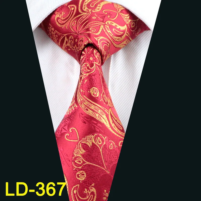 Барри. Ван 20 видов стилей 8,5 см золотой Пейсли Полосатый галстук зеленые шелковые галстуки для мужчин свадебные вечерние деловые тонкие галстуки LD-20 - Цвет: LD-367