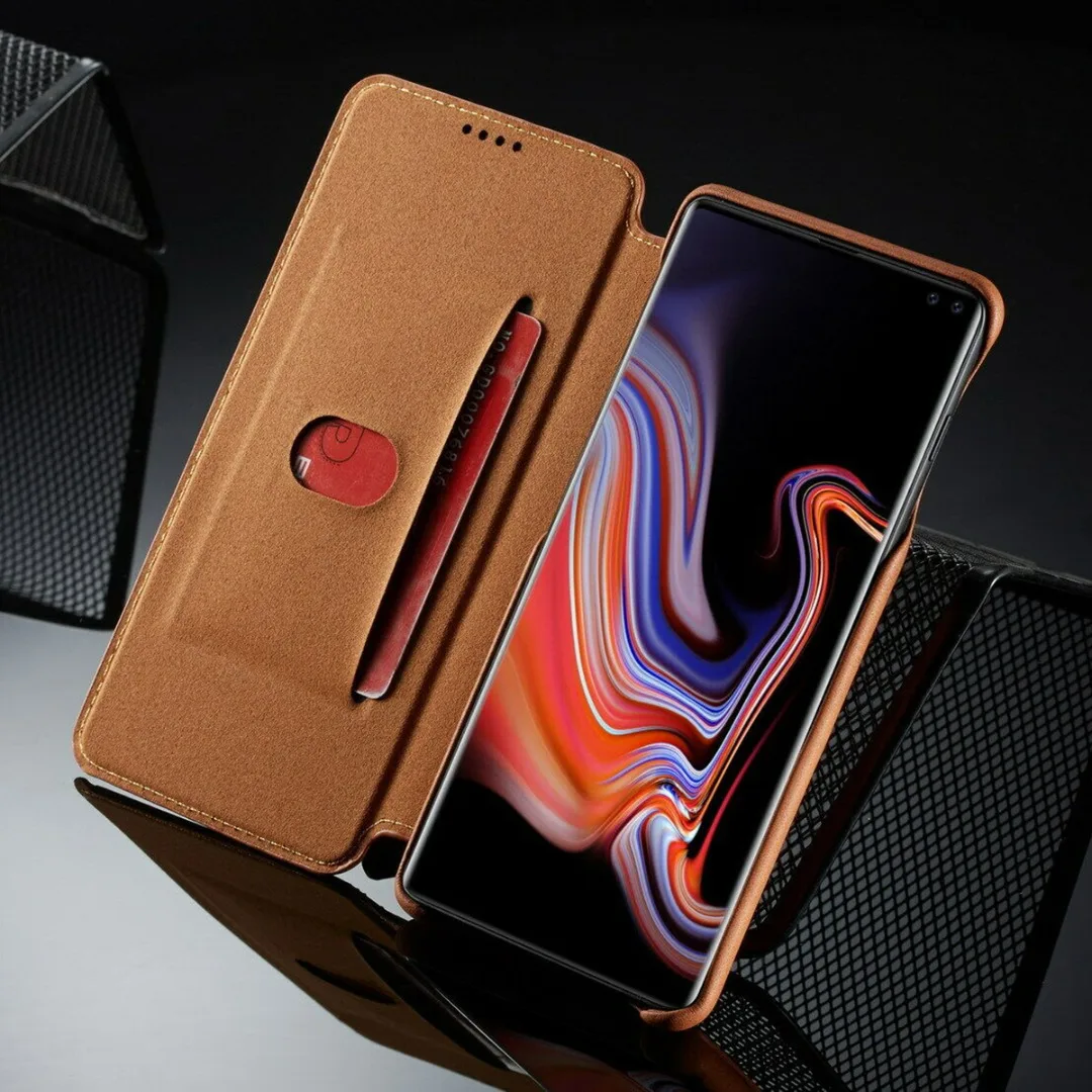 Luxury Leather Phone Case Capa For Samsung Galaxy S10E S10 Plus Flip Stand Leather Wallet Card Cover For Galaxy S10E S10 Plus