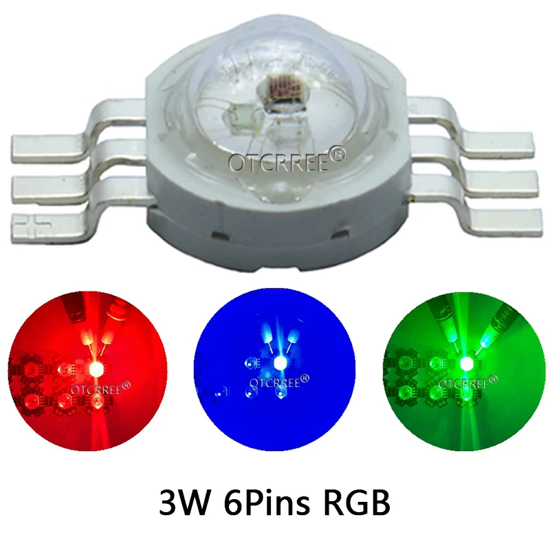 3W 6Pins RGB