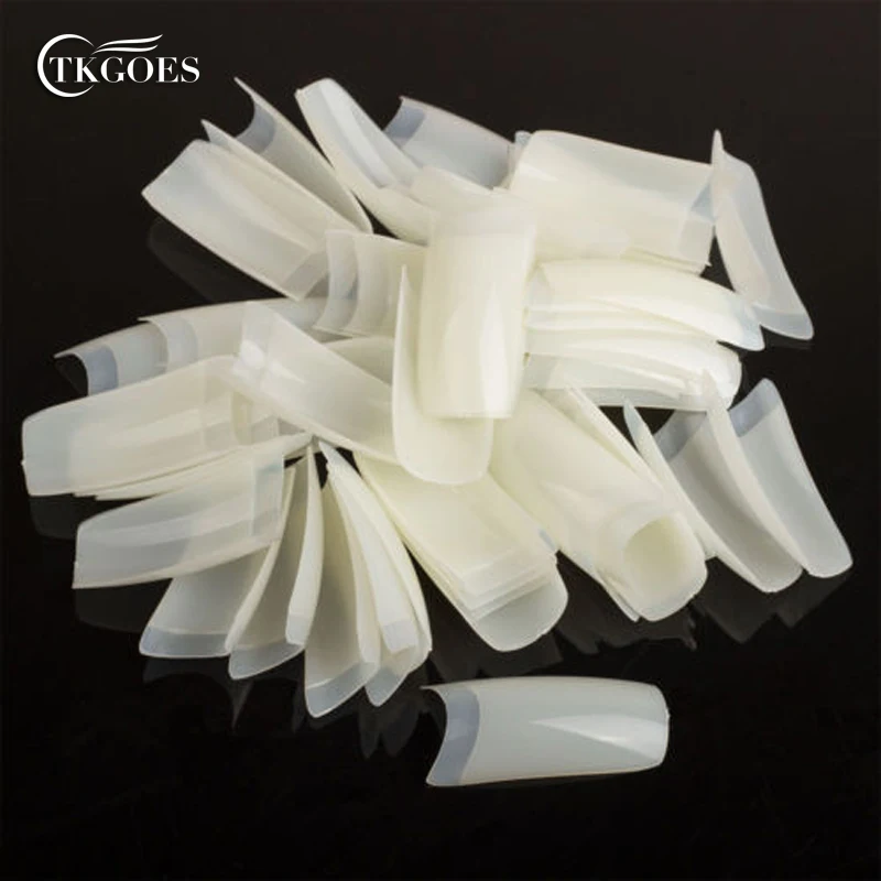 

500 PCS Natural French Nail Tips False Acrylic UV Gel Half Cover Faux Ongles French Nail Art Tips Tools