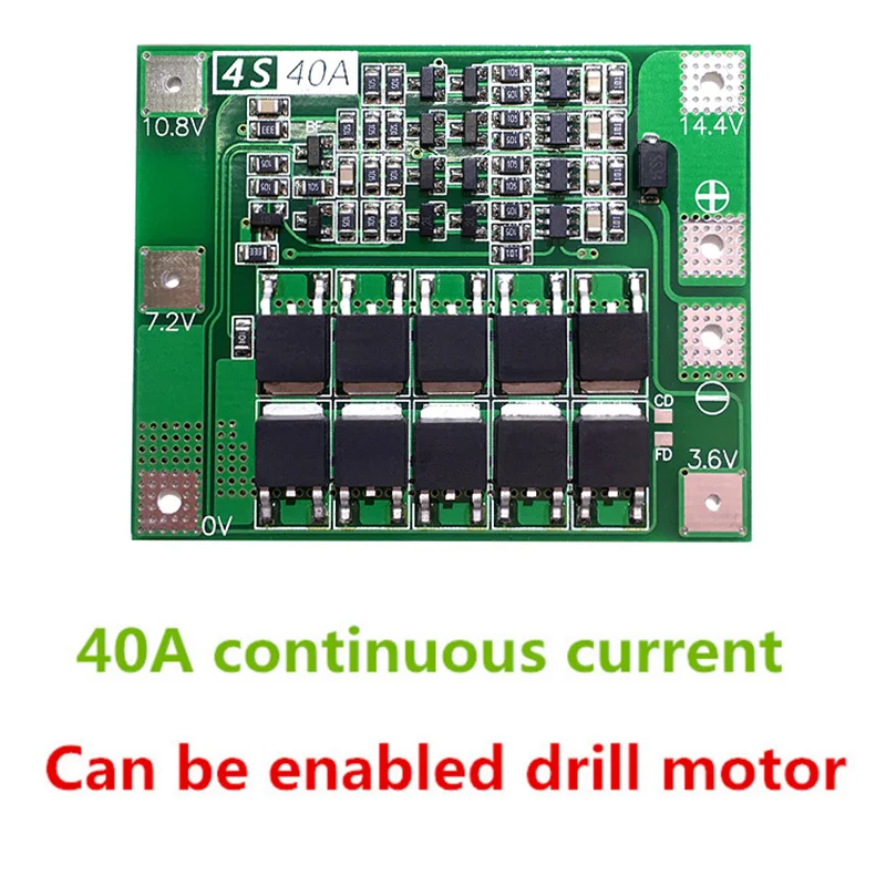 Шт./лот 4S 40A Утюг литиевая батарея зарядное устройство защиты доска В в 14,4 Lipo ячейки модуль PCB BMS для дрель двигатель с балансировки