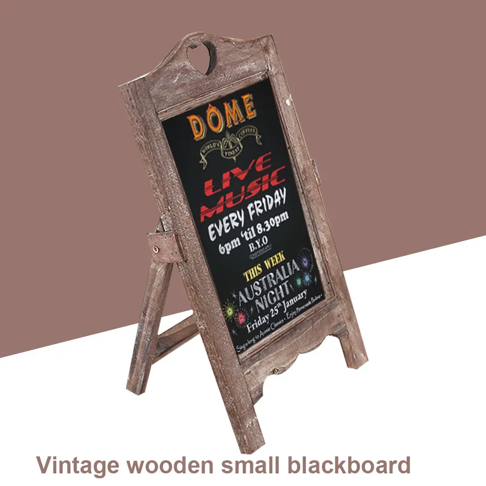 

Message Board Single Side Memo Board Home Wooden Small Blackboard Matte Surface Upright