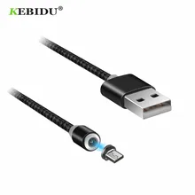 KEBIDU 1 м Магнитный зарядный кабель Micro usb type C для iPhone осветительный кабель провод для быстрого заряда type-C Магнитный зарядный кабель для телефона