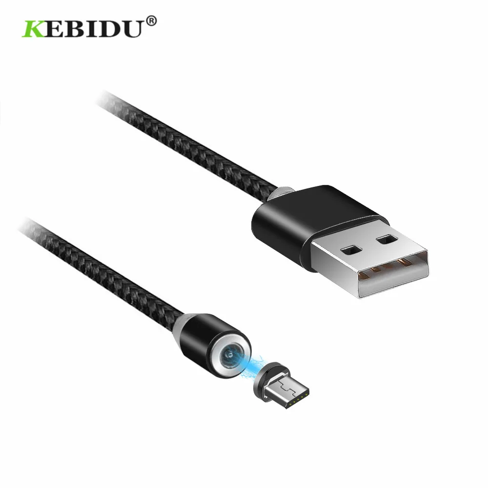 

KEBIDU 1M Magnetic Charge Cable Micro USB Type C For iPhone Lighting Cable Fast Charging Wire Type-C Magnet Charger Phone Cable