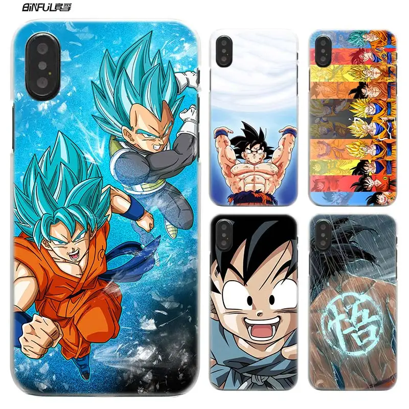 

Dragon Ball Z Goku Hard Plastic for iPhone XS Max XR X 10 7 8 6 6S Plus 5S SE 5 4S 4 5C Clear phone Case Cover Coque