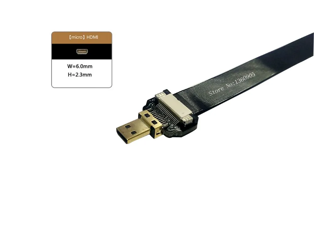 5/10/15/20/30 см HDMI плоский ленточный кабель Стандартный прямые Мужской к HDMI Micro прямой мужской, экранированный гибкий мягкий кабель с видом от первого лица