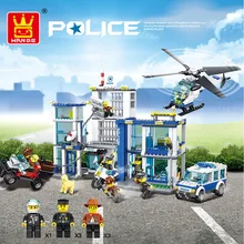 Wange 6540 строительные блоки городской полицейский участок модельные блоки городские кирпичики блок ABS пластиковые обучающие игрушки для детей