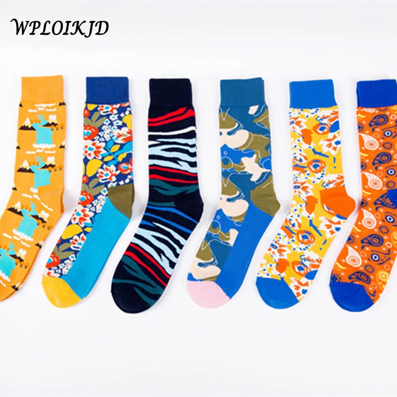 Искусства новая осено-зимний тренд в стиле хип-хоп для мужчин носки Harajuku Смешные