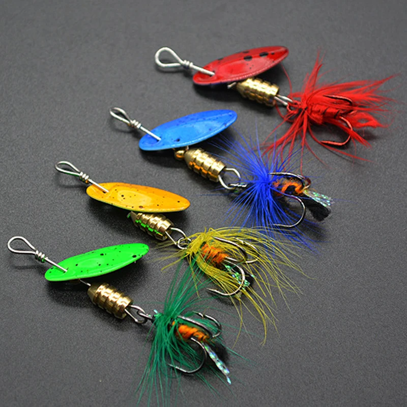 L008M Mix 8 pcs /set Fishing Lure fishing spoon metal fishing lure bait