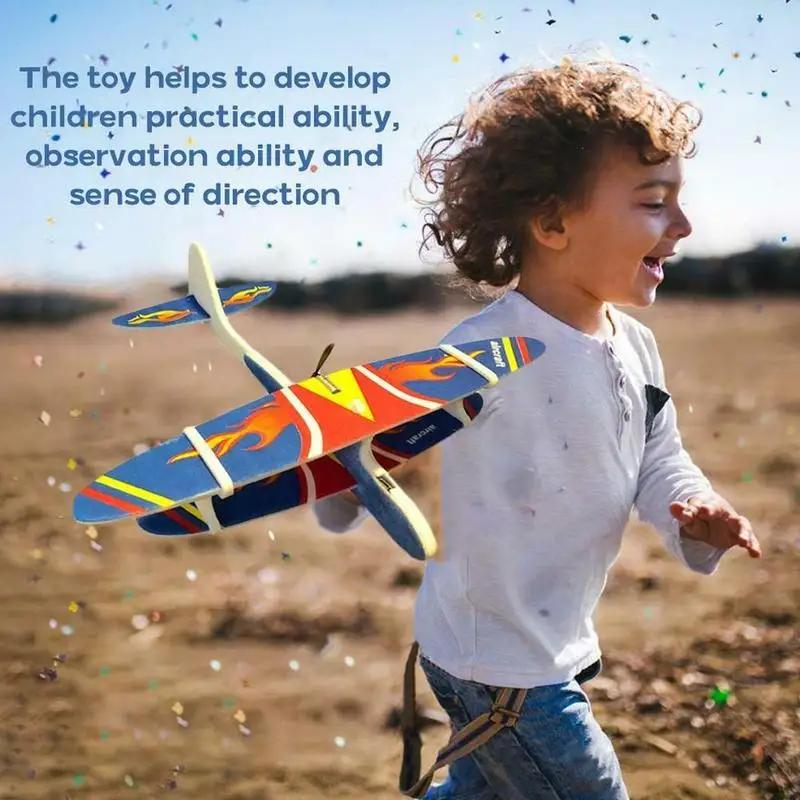 Электрический самолет светодиодный EPP пенопластовый самолет ручной запуск метательный планер модель самолета для улицы детская развивающая игрушка подарок для детей и взрослых