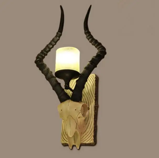 

American big deer head wall lamp wall lamps bar creative personality villa living room deer decorative wall light ZA830442