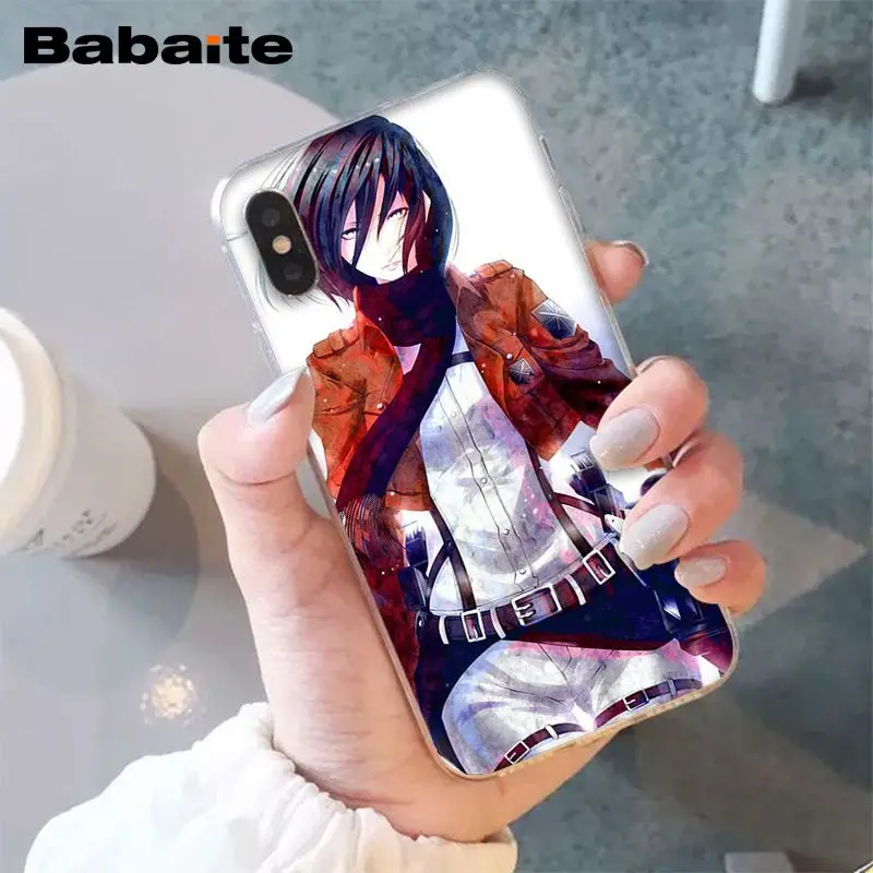 Babaite аниме японская атака на Титанов клиент высокое качество чехол для телефона для iPhone X XS MAX 6 6S 7 7plus 8 8Plus 5 5S XR - Цвет: A16