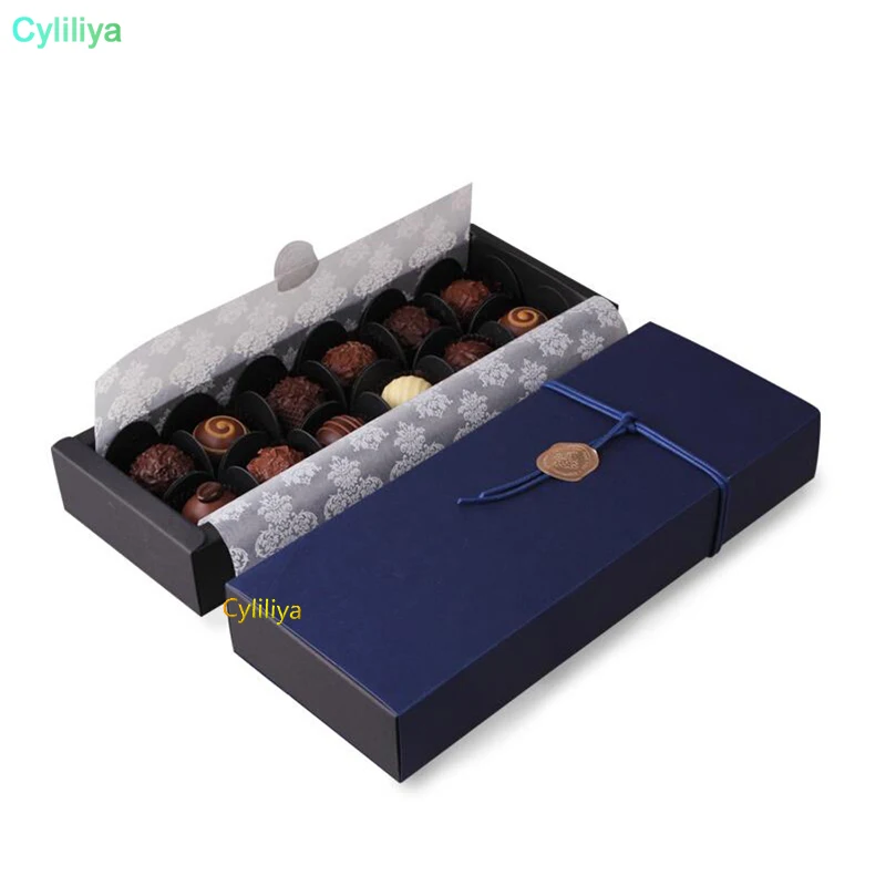 

Red rectangle 12 cavities holes chocolate packaging box for Valentine's Day chocolate candy gift box 100pcs/lot