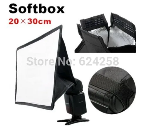 

20 x 30cm Soft box Flash Softbox Diffuser For Nikon SB910/SB900/SB800/SB700/SB600 for Canon 580EX,600EX,YONGNUO YN-560II YN-568