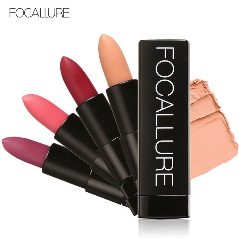 

12 Colors Matte Velvet Lipstick Brand FOCALLURE Lips Tint Makeup Waterproof Long Lasting Lipstick Batom Lips Cosmetics Maquiagem