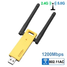 Беспроводной Wifi адаптер 1200 Мбит/с двухдиапазонный 5 ГГц 2,4 ГГц адаптер 802.11ac RTL8812BU чипсет Aerial Dongle мини Сетевая карта с интерфейсом USB PC