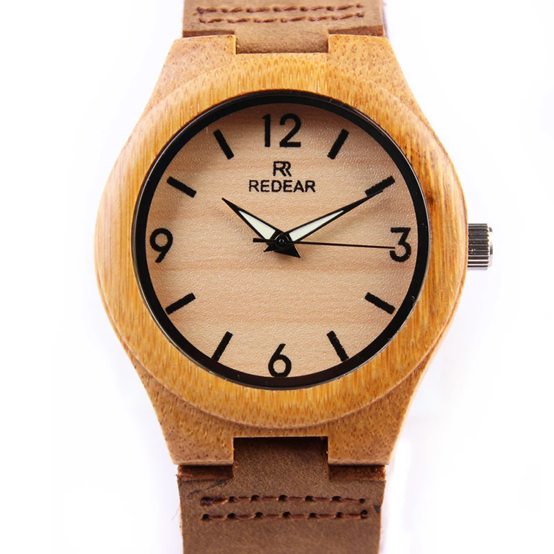 

Real Wood Bamboo Watches Men Luminous Pointer Clock Man Leather Hand Watch Band Hodinky Novelties Ceasuri Relogio Masculino 47