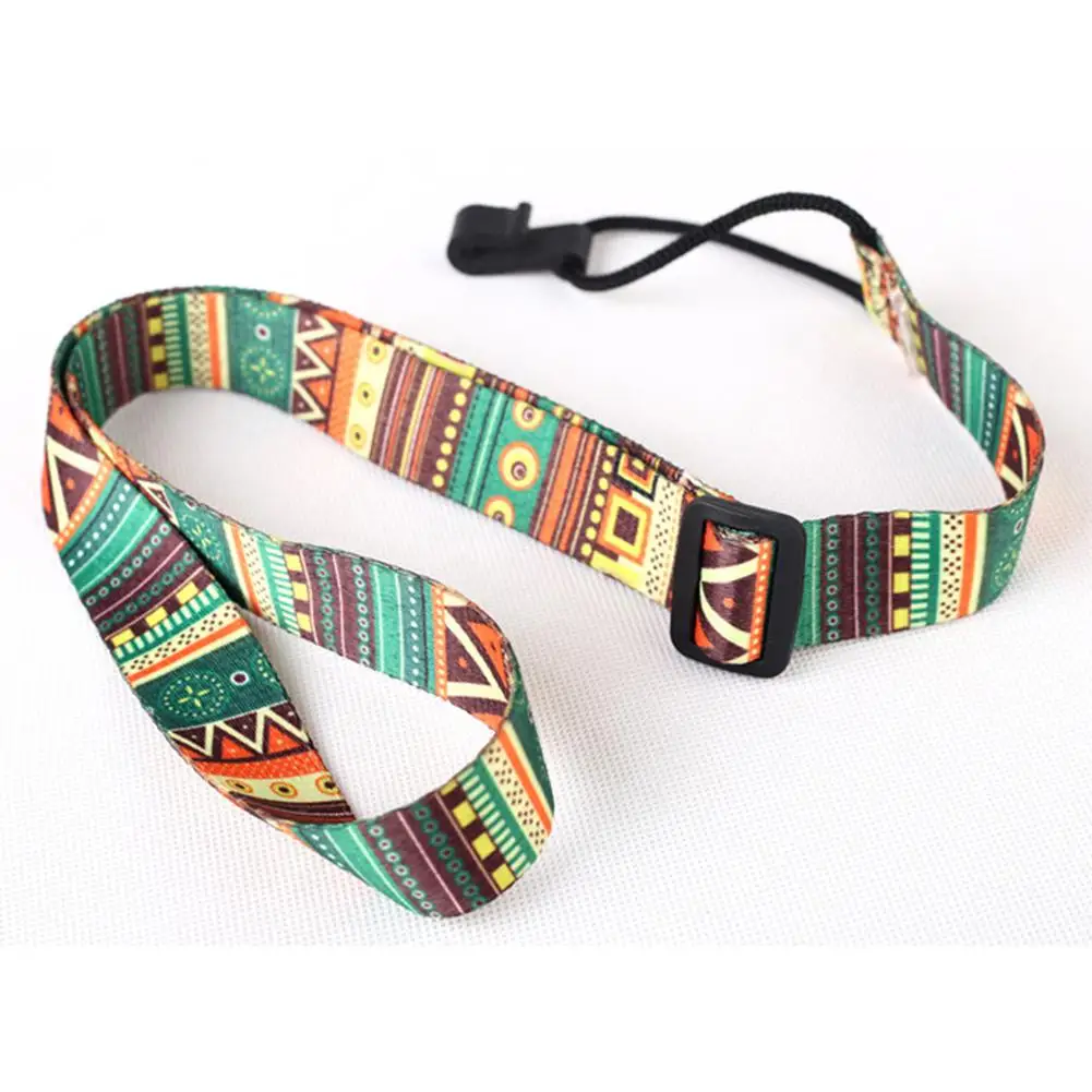 Adjustable Nylon Ethnic Hawaii Pattern Guitar Strap Display 3