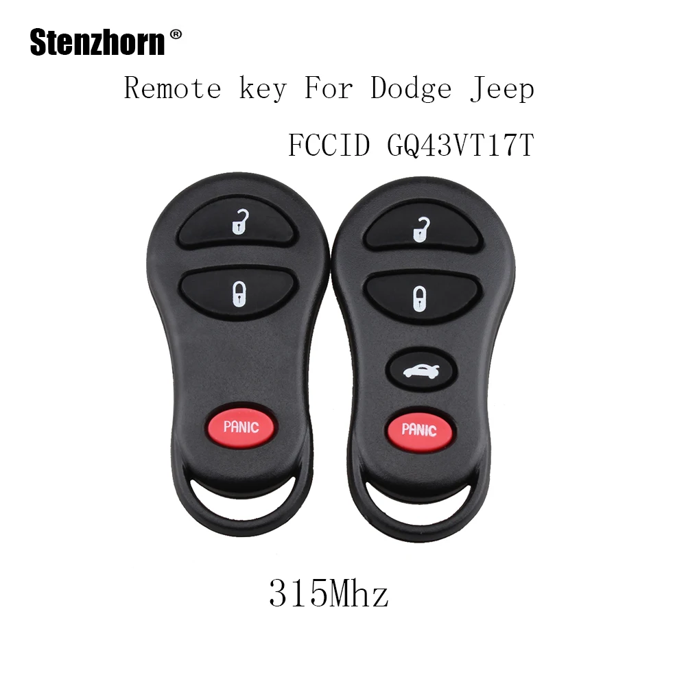 

Stenzhorn 3 4 Buttons Remote Key Fob For DODGE 2002 2003 2004 2005 RAM 1500 2500 For Jeep Dodge Chrysler GQ43VT17T Original keys