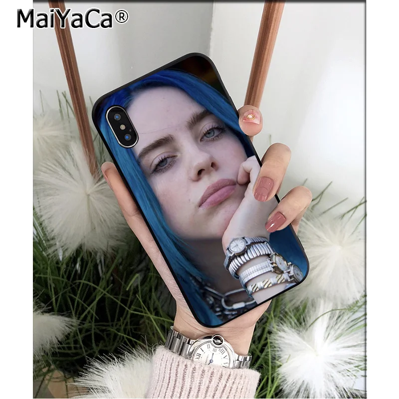 MaiYaCa Billie Eilish ТПУ Мягкий силиконовый чехол для телефона чехол для iPhone X XS MAX 6 6S 7 7plus 8 8Plus 5 5S XR - Цвет: A12