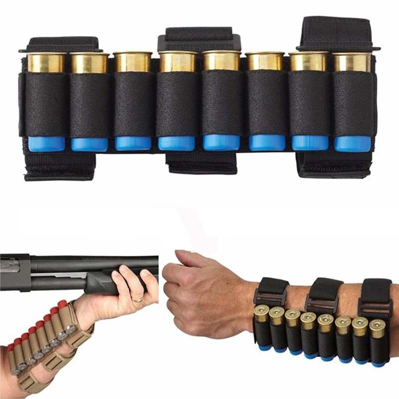 

21x5 cm hunting Shotgun Shell Tactical Conveyor 8 rounds Shooters Sleeve Forearm Mag Bag Pro Shooters Airsoft gun accessories