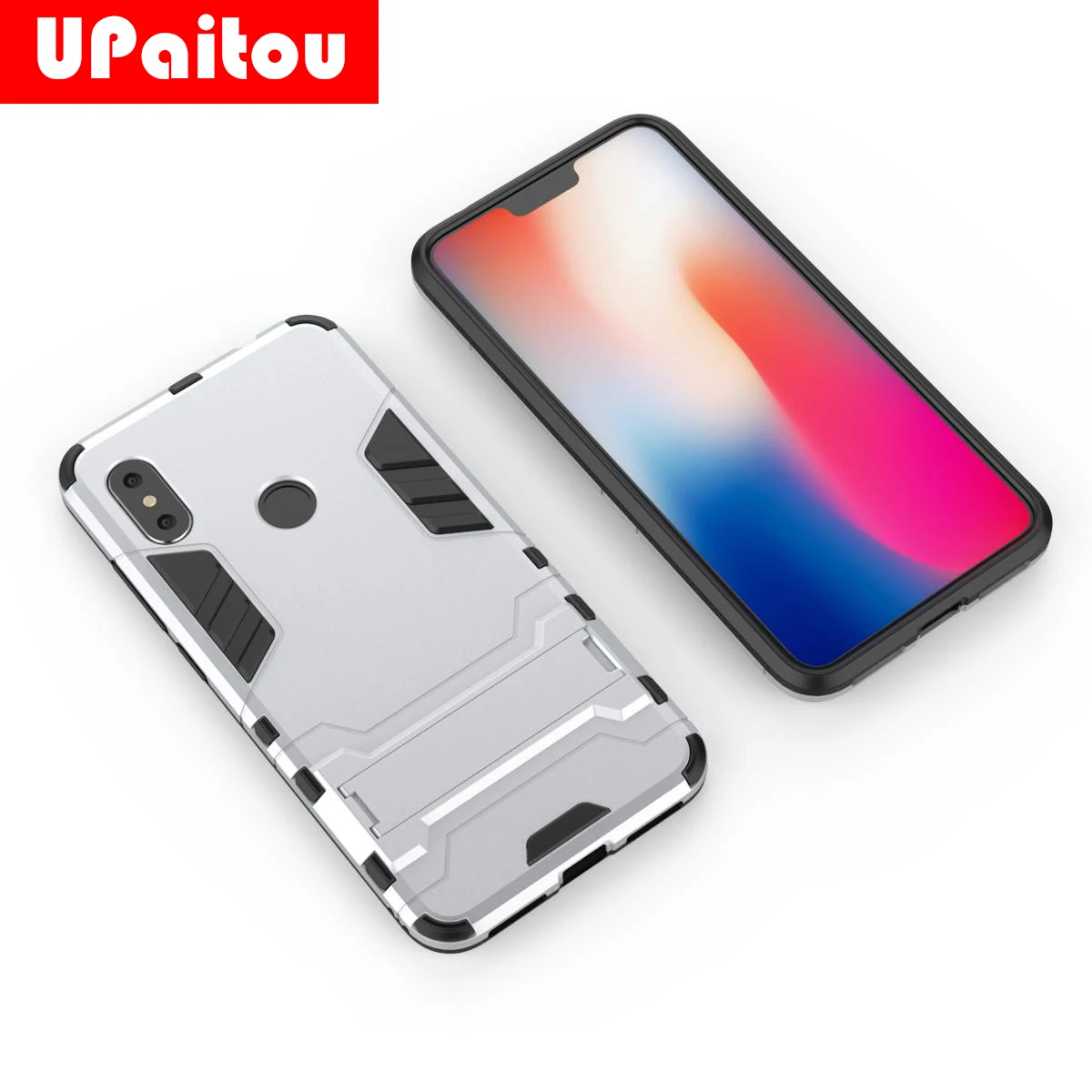 

UPaitou Case For Nokia 9 Pueview 8 Sirocco X6 X7 6.1 7.1 8.1 6 2018 7 Plus Case PC Iron Man Armor Shield Holder Stand Cover Case