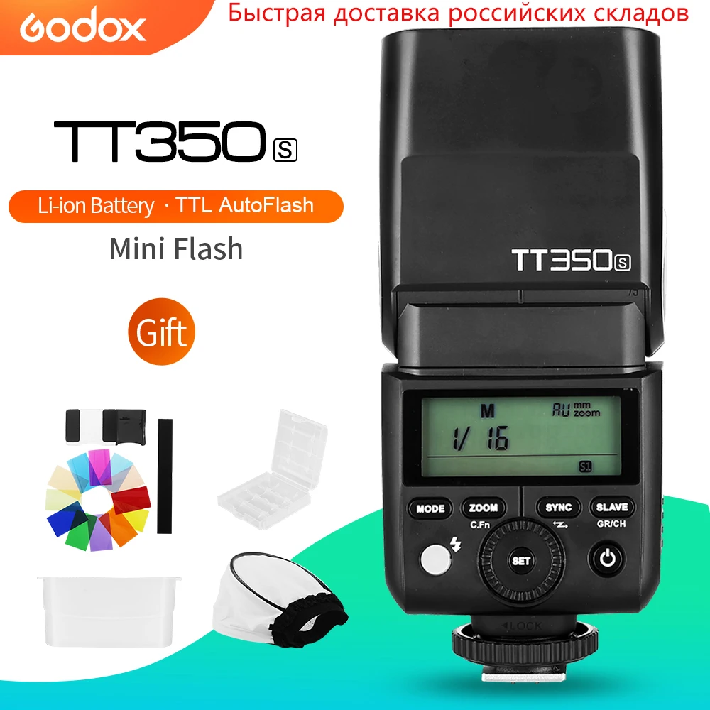 

Godox Mini Speedlite TT350S Camera Flash TTL HSS GN36 for Sony Mirrorless DSLR Camera A7 A6000 A6500