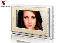 YobangSecurity Golden 7 Inch Color TFT LCD Screen Monitor Wired Video Door Entry System Video Door Phone Intercoms