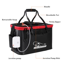Portable Fishing Bucket EVA Fishing Tackle Backpack Collapsible Live Fish Box Camping Hiking Water Container Pan Basin Storage 2