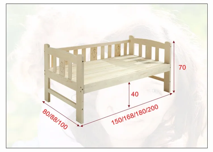 Простые Модные мягкие Высокое качество детская кровать из массива дерева удлинить расширить детская кроватка современных одного ребенка