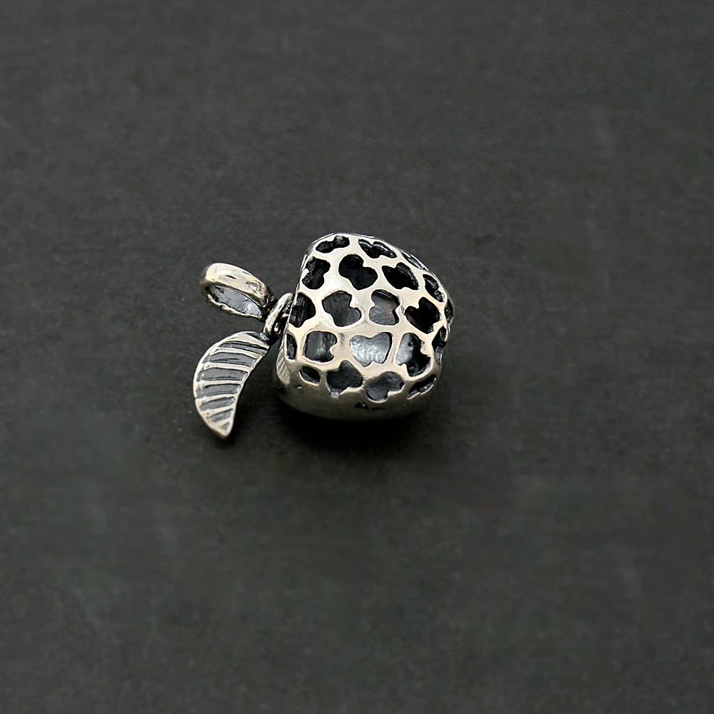 

5pcs/lot Antique 925 Sterling Silver Apple Charm 17*23mm DH-BJS177