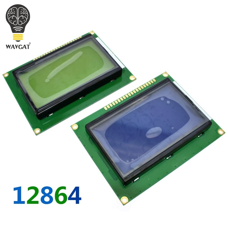 Модуль ЖК дисплея WAVGAT для arduino raspberry pi 12864 дюйма 128x64 точек Цветовая подсветка|lcd