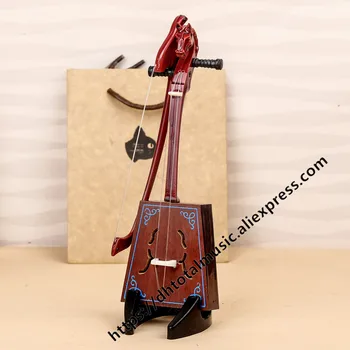 

Miniature Morinhuur Model Replica with Case Mini Matouqin Mini Musical Instrument Ornaments Chinese Traditional Gifts