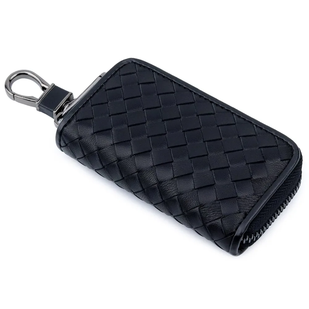 Premium 100% Sheep Skin Knitting Unisex Universal Key Pouch Zipper Purse Hot Brand Cowhide Multi-function Housekeepers 2019 | Багаж и